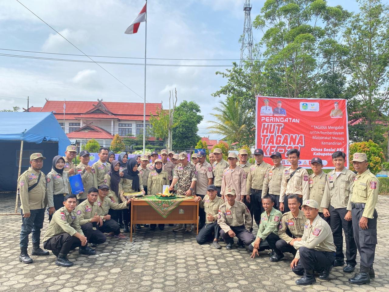 PERINGATAN HUT TAGANA KE 20 TAHUN 2024 DAN HALAL BI HALAL KELUARGA BESARDINSOS P3A KABUPATEN TEBO